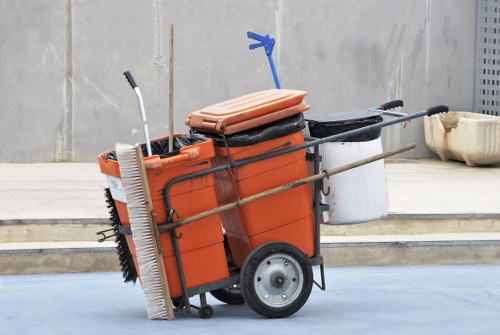 Company vehicle at a commercial waste site in Finsbury Park
